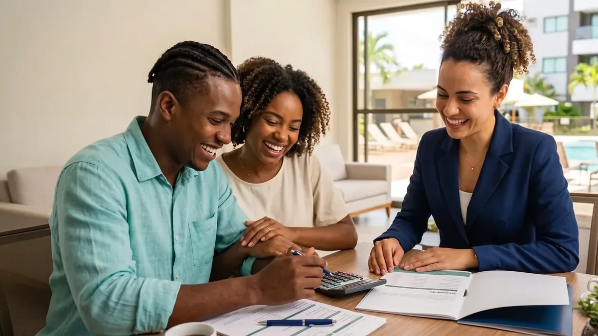 Pessoa calculando amortização de financiamento imobiliário com FGTS